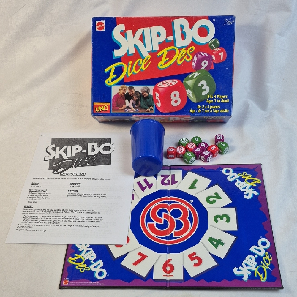 Skip Bo Dice Game - Used - Complete - Read Description